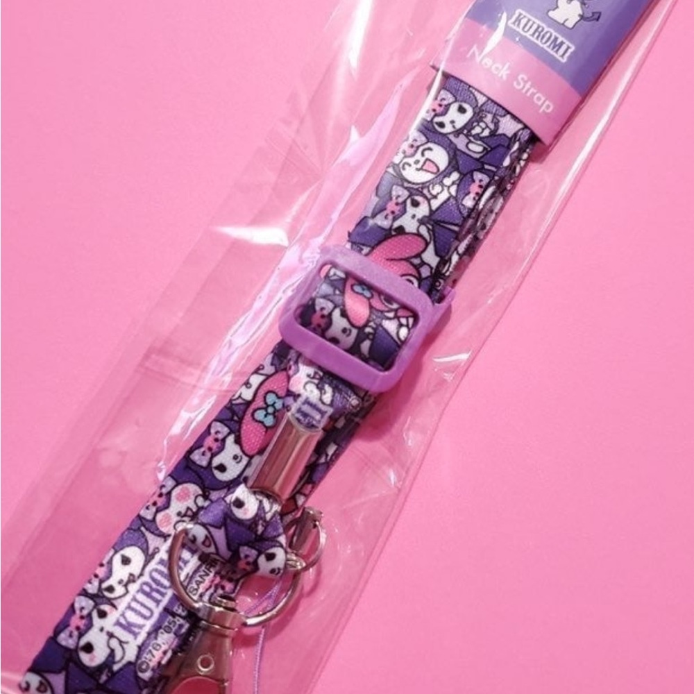 Sanrio keychain purple lanyard NEW Kuromi keychain